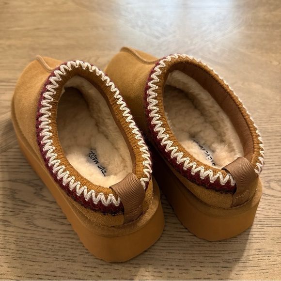 Steve Madden Selena Faux Cognac Chestnut Slip on Cozy Mule Size 5 - Picture 3 of 4